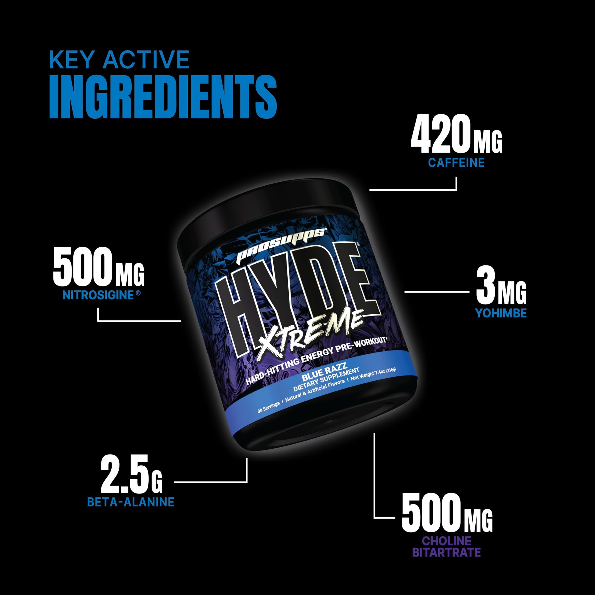 PROSUPPS Mr. Hyde Xtreme Pre-Workout Powder Energy Drink - Intense Sustained Energy PROSUPPS buy supplements canada