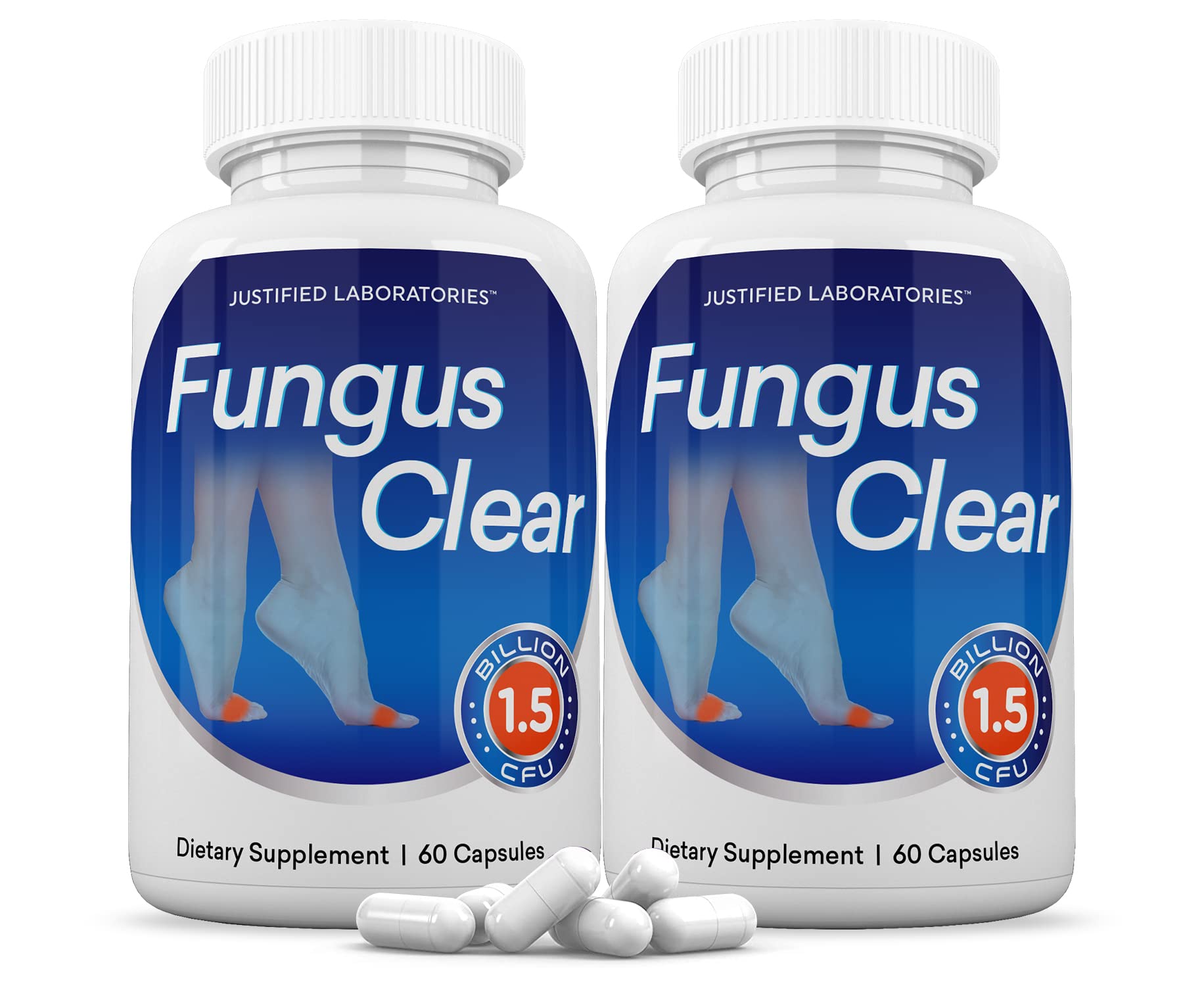 Justified Laboratories (2 Pack) Fungus Clear 1.5 Billion CFU Probiotic Pills 120 Capsules Justified Laboratories buy supplements canada