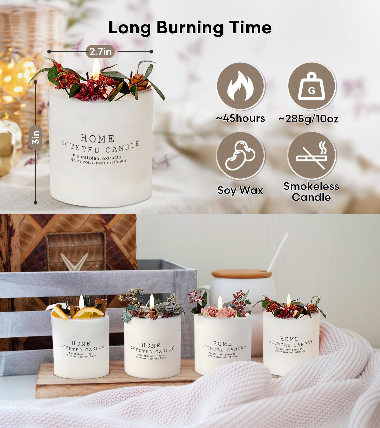 Candles Clearance | Eucalyptus & Orange Aromatherapy Candles | 10 oz Scented Candles Homarom buy supplements canada