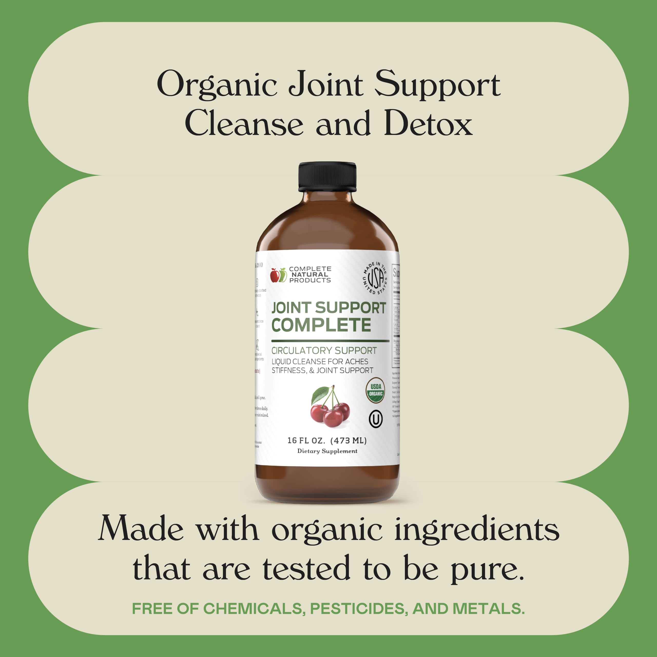 Complete Natural Products Joint Support Complete – 16 Fl Oz Organic Liquid Joint Supplement with Glucosamine Chondroitin MSM – Natural Uric Acid Cleanse & Herbal Joint Health Support for Mobility Complete Natural Products buy supplements canada