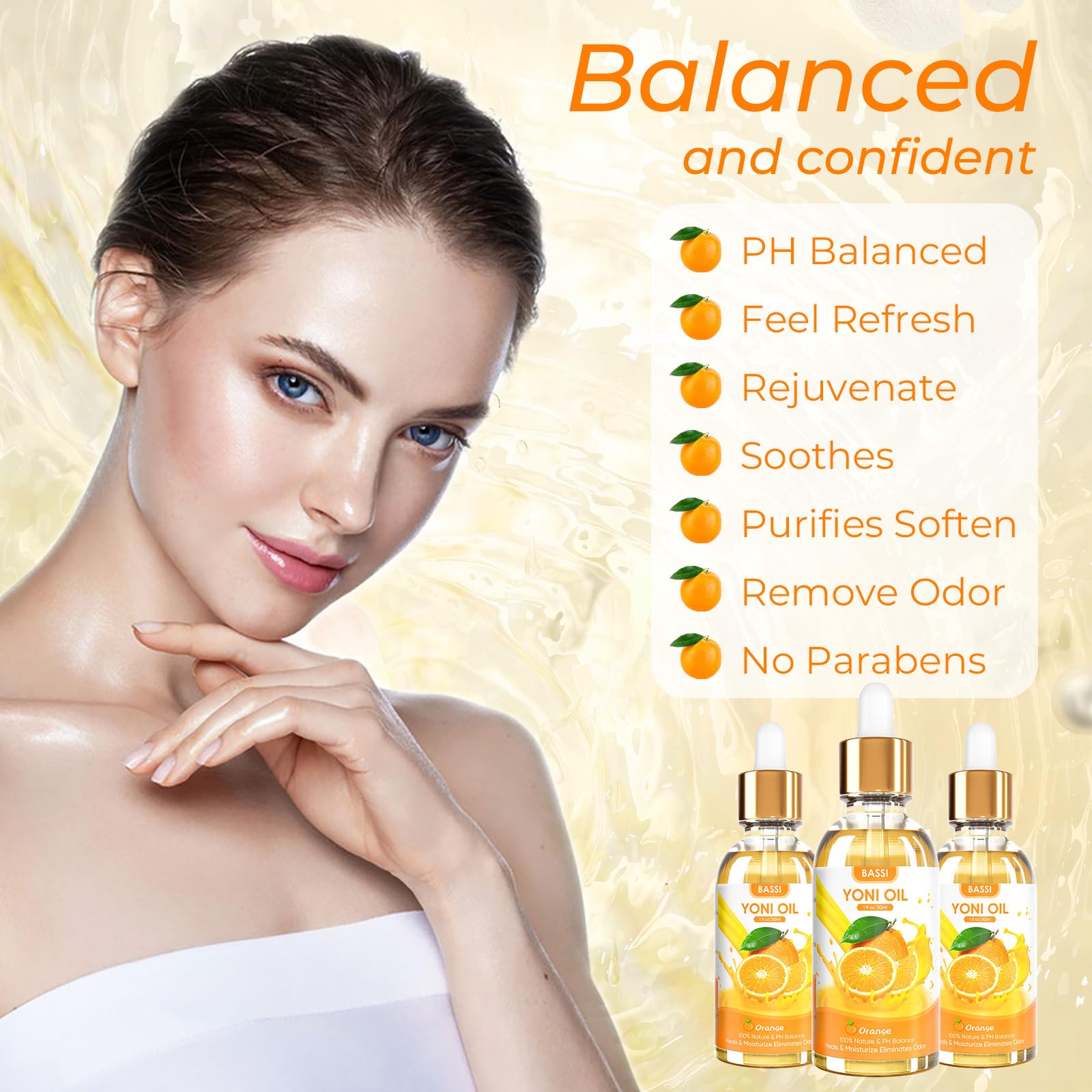BASSI 2PCS Yoni Oil Organic Feminine Oil Vaginal Moisturizer - Ph Balance for Women - Feminine Deodorant BASSI buy supplements canada