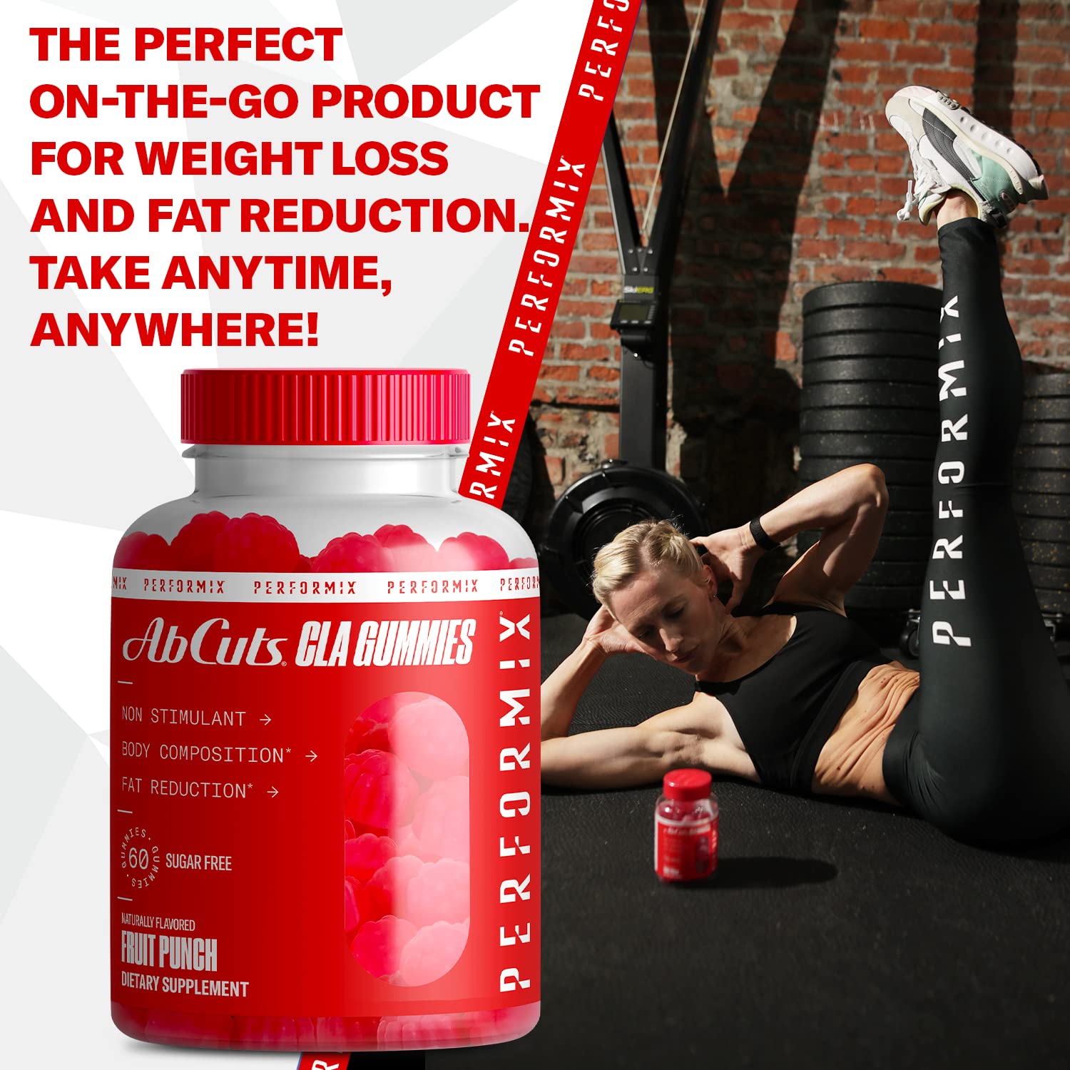 PERFORMIX AbCuts CLA Gummies - 60 Gummies, Fruit Punch - Non-Stimulant PERFORMIX buy supplements canada