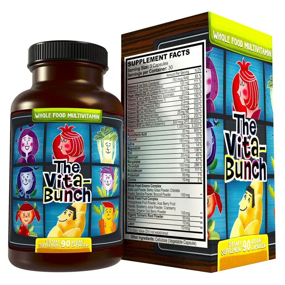 Whole Food Multivitamin Fruit & Super Greens All-in-one Vitamin Complex, 90 Vegan Capsules - Daily Vitamin for Women and Men Hippie Farms buy supplements canada
