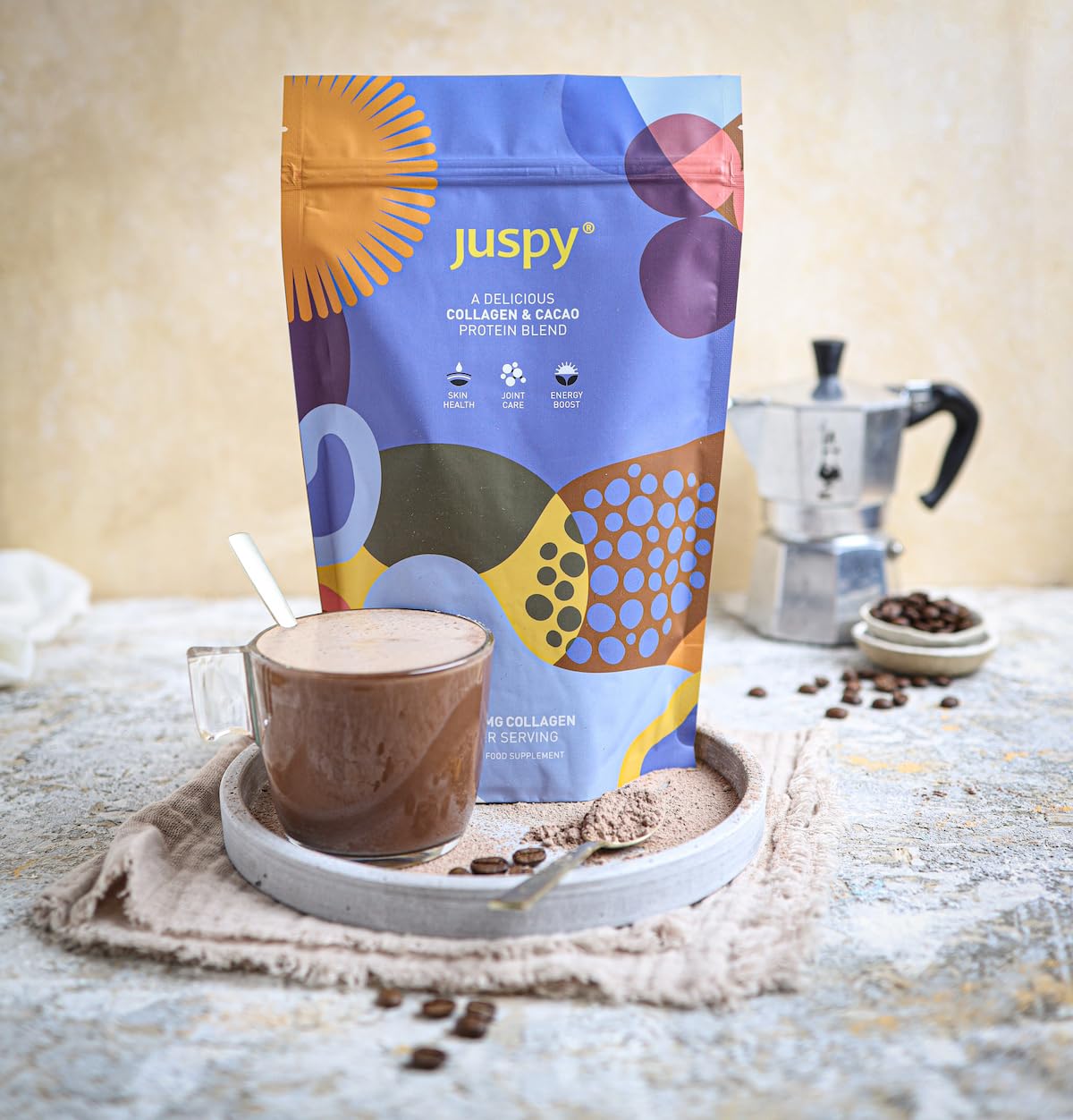Juspy Premium Marine Collagen Powder + High Protein Cacao Superfood Blend Juspy buy supplements canada