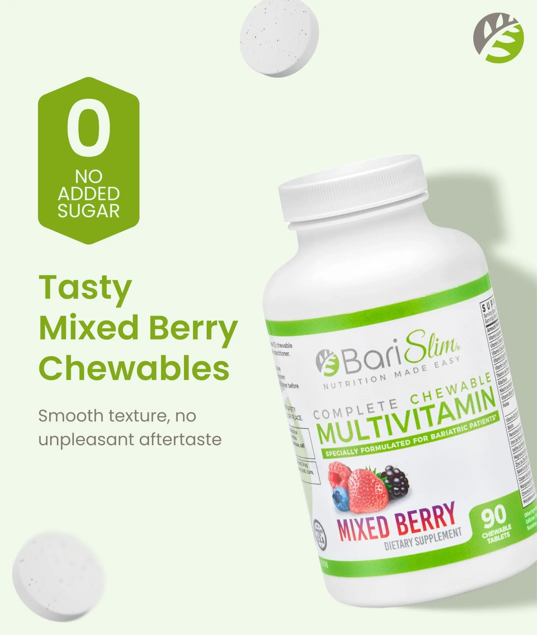 BariSlim Complete Chewable Bariatric Multivitamin Tablets - 45 mg Iron - Bariatric Vitamin & Supplement for Post Bariatric Surgery Including Gastric Bypass BariSlim buy supplements canada
