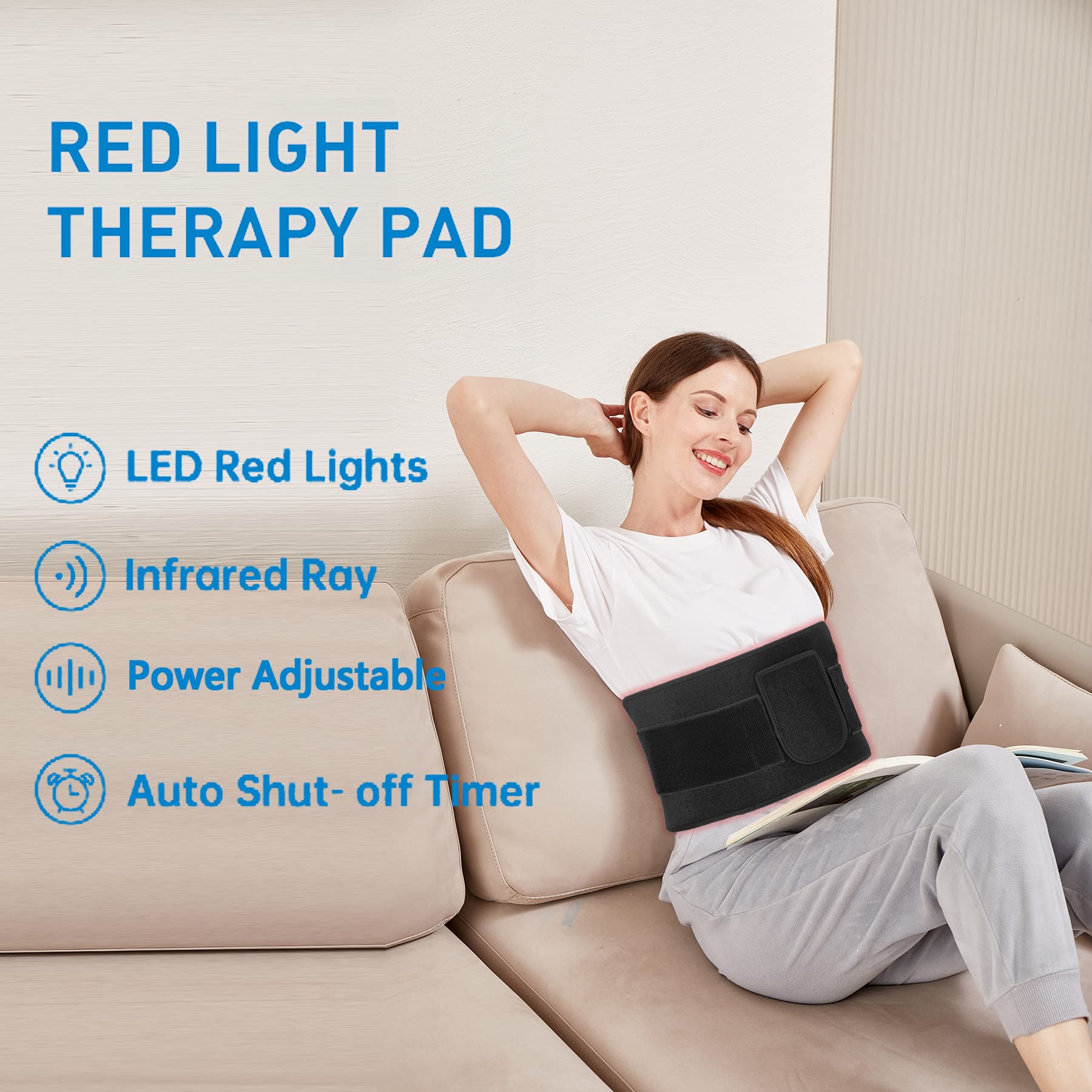 Naviocean Red Light Therapy Belt Device for Body Pain Waist, Infrared Wearable Pad Deep Therapy Wrap Naviocean buy supplements canada