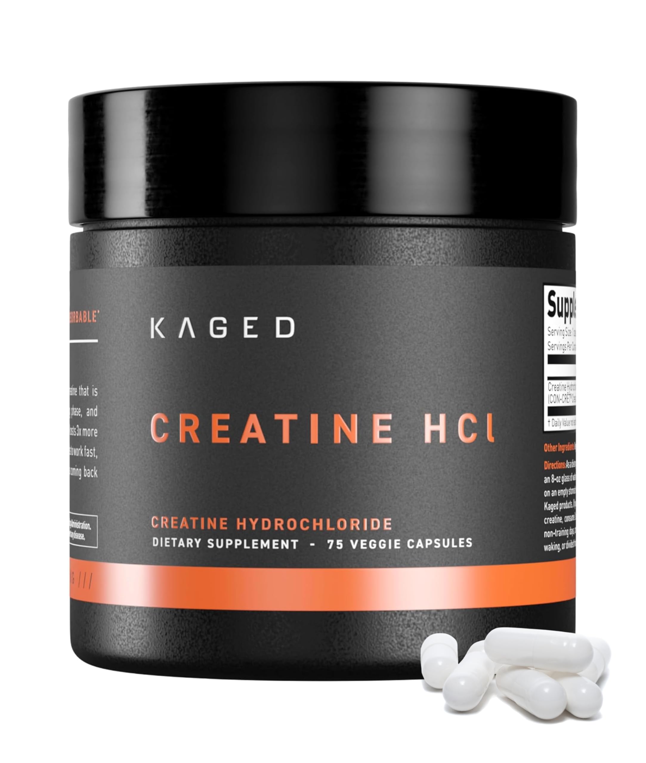 Kaged Creatine HCl Capsules | 7X Concentrated vs Mono | Muscle Building & Recovery | High Absorption | No Bloating | Creatine for Men & Women Kaged buy supplements canada