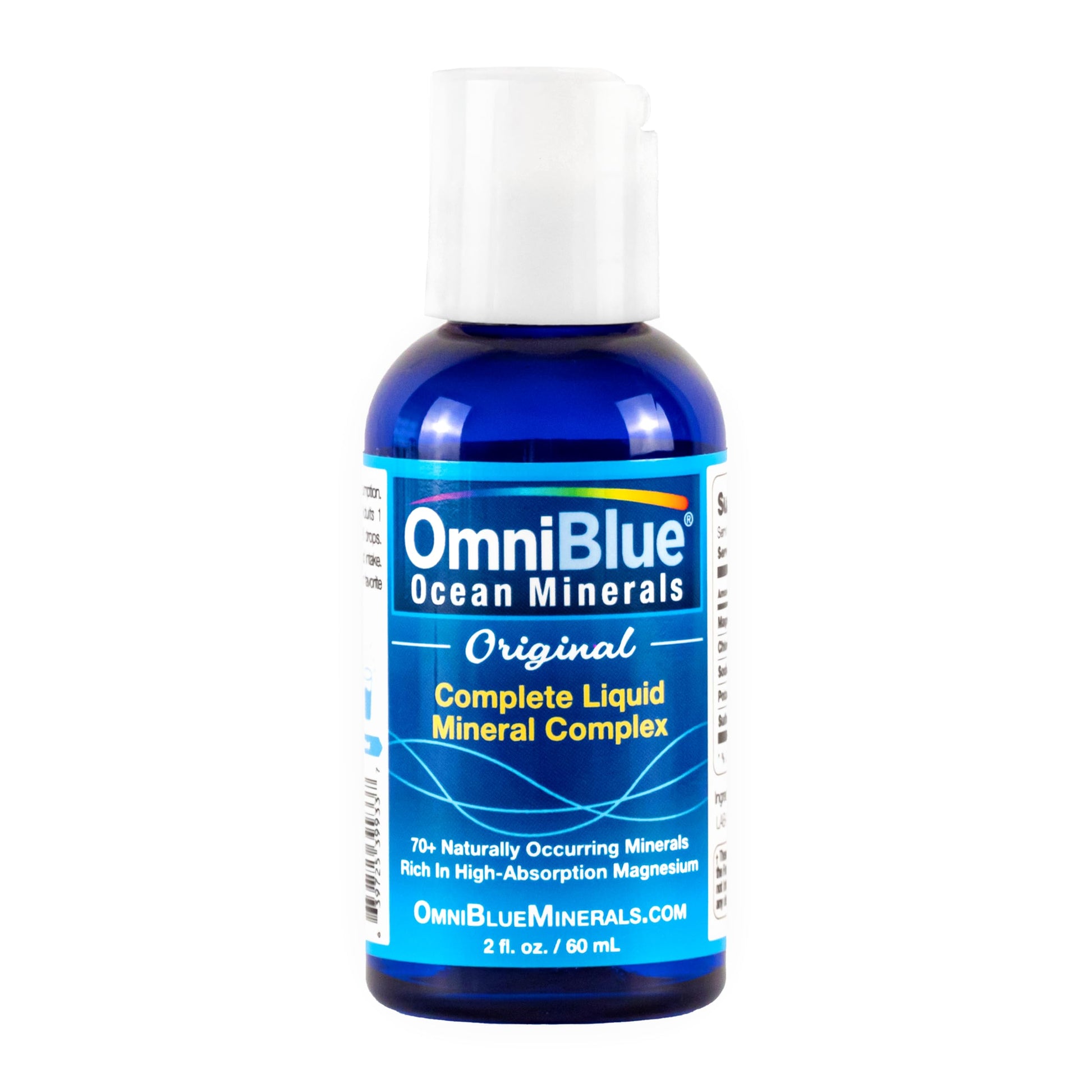 OmniBlue Ocean Minerals - 70+ Trace Minerals & Liquid Magnesium - Potassium, Chloride- Low Sodium - Natural Support for Sleep, Digestion, Regularity, Hydration & Electrolyte Balance (2 oz) OmniBlue buy supplements canada