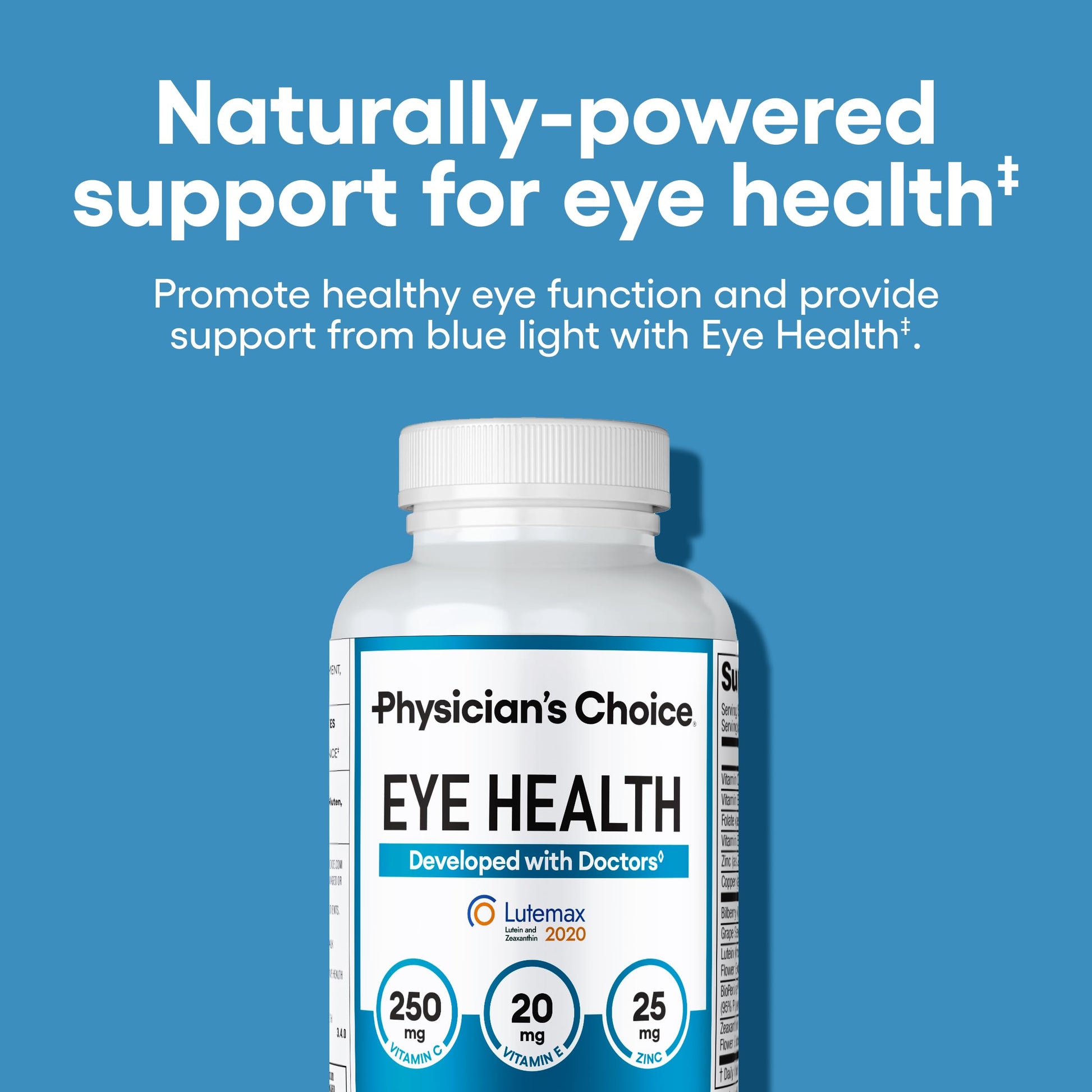 Physician's Choice Eye Health - Lutein, Zeaxanthin & Bilberry Extract - Supports Eye Strain, Dry Eyes, and Vision Health - 2 Award-Winning Clinically Physician's CHOICE buy supplements canada