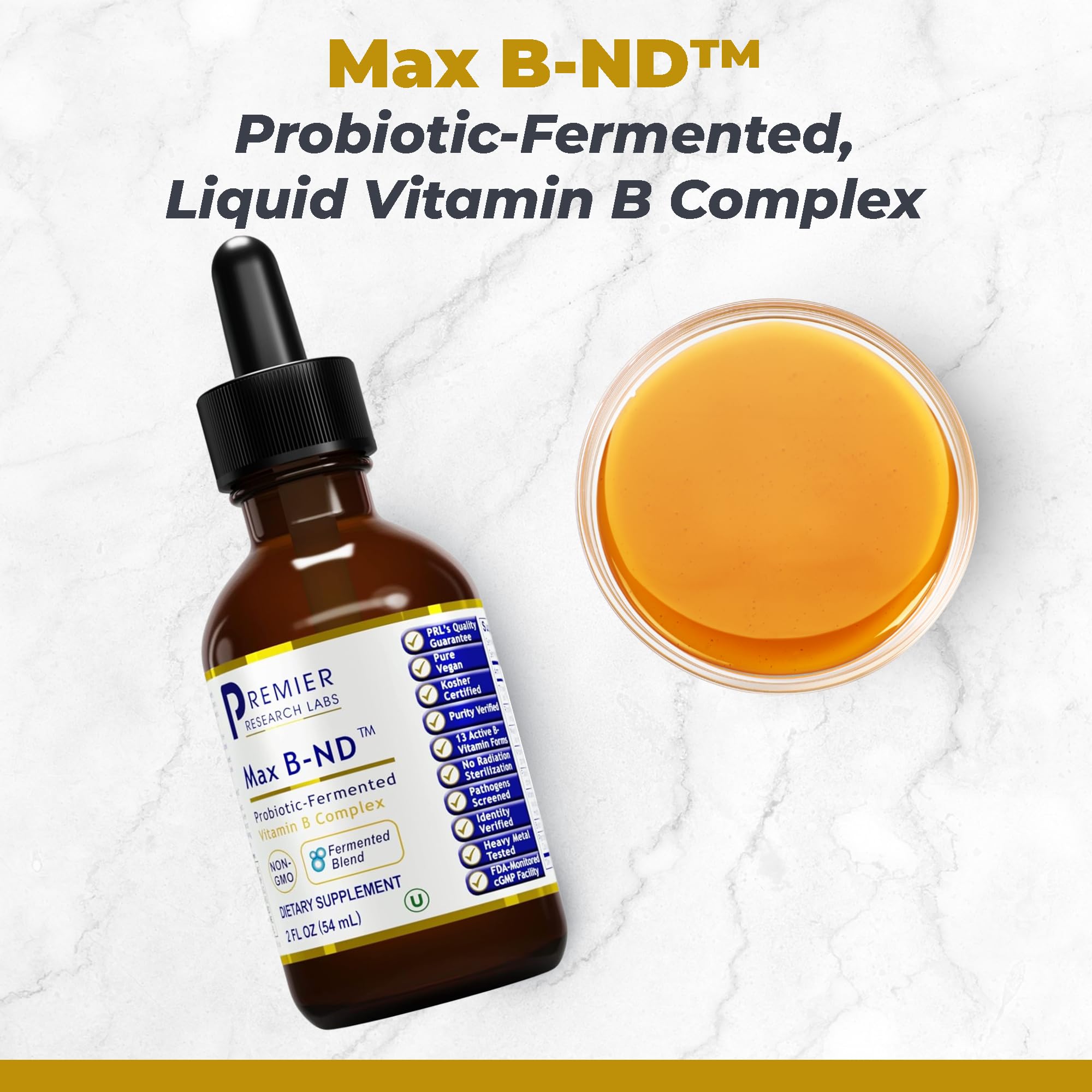 Premier Research Labs Max B-ND Liquid Vitamin - B-Complex for Liver & Brain Health - Sublingual Drops for Energy, Immune & Adrenal Support - 2 fl oz - Thiamin, B12, B6 & More - for Men, Women Premier Research Labs buy supplements canada