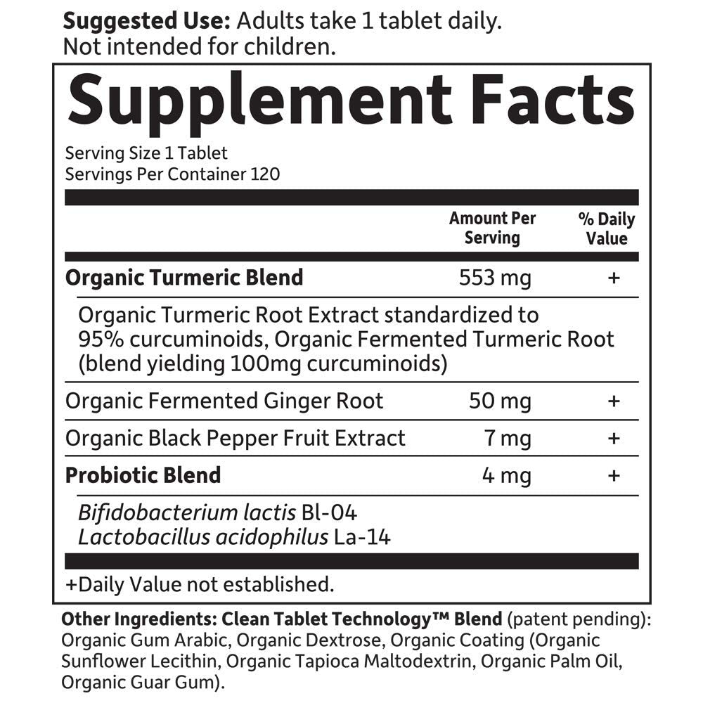 Garden of Life Organics Extra Strength Turmeric Inflammatory Response 120 Tablets-100Mg Curcumin (95% Curcuminoids) Black Pepper, Probiotics, Organic Non-GMO Vegan Gluten Free Herbal Supplement Garden of Life buy supplements canada