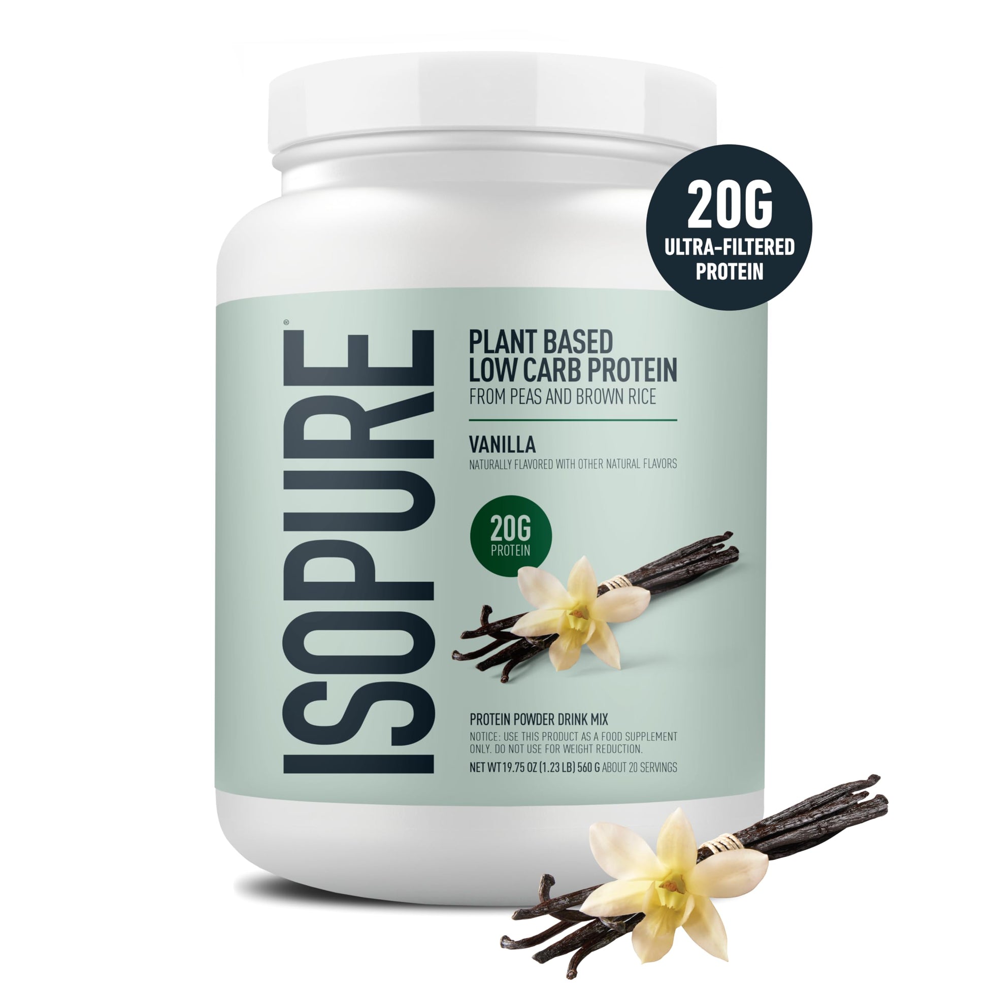 Isopure Plant-Based Protein Powder – 20g Organic Pea and Rice Protein with a Complete Amino Acid Profile – Supports Muscle Recovery Isopure buy supplements canada