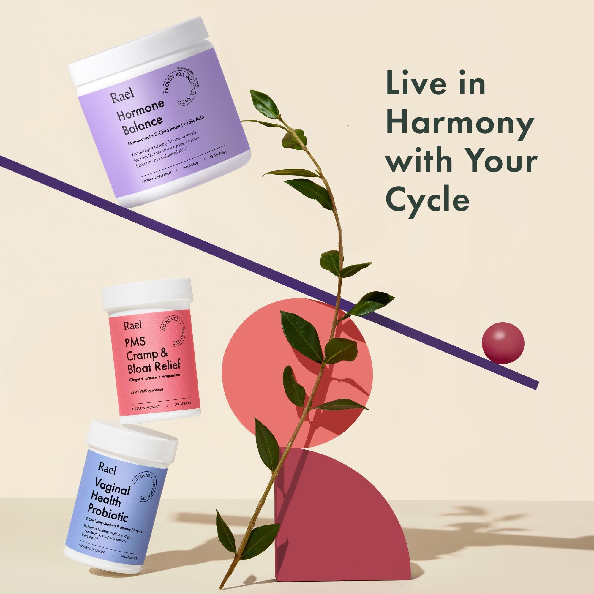 Rael Hormone Balance for Women, Myo Inositol Powder - Myo-Inositol & D-Chiro Inositol Rael buy supplements canada