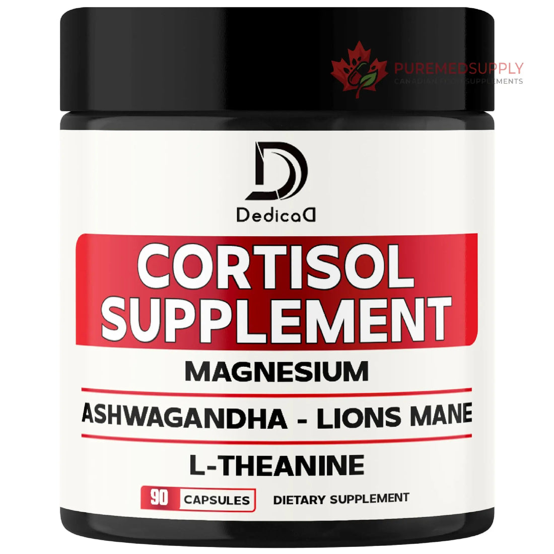 DEDICAD 9in1 Cortisol Supplement - Ashwagandha and Magnesium Glycinate and Chelate - Brain Health & Restful Night & Mood Balance - 90 Capsules Supply 45 Days DEDICAD buy supplements canada