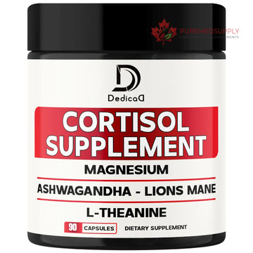 DEDICAD 9in1 Cortisol Supplement - Ashwagandha and Magnesium Glycinate and Chelate - Brain Health & Restful Night & Mood Balance - 90 Capsules Supply 45 Days DEDICAD buy supplements canada