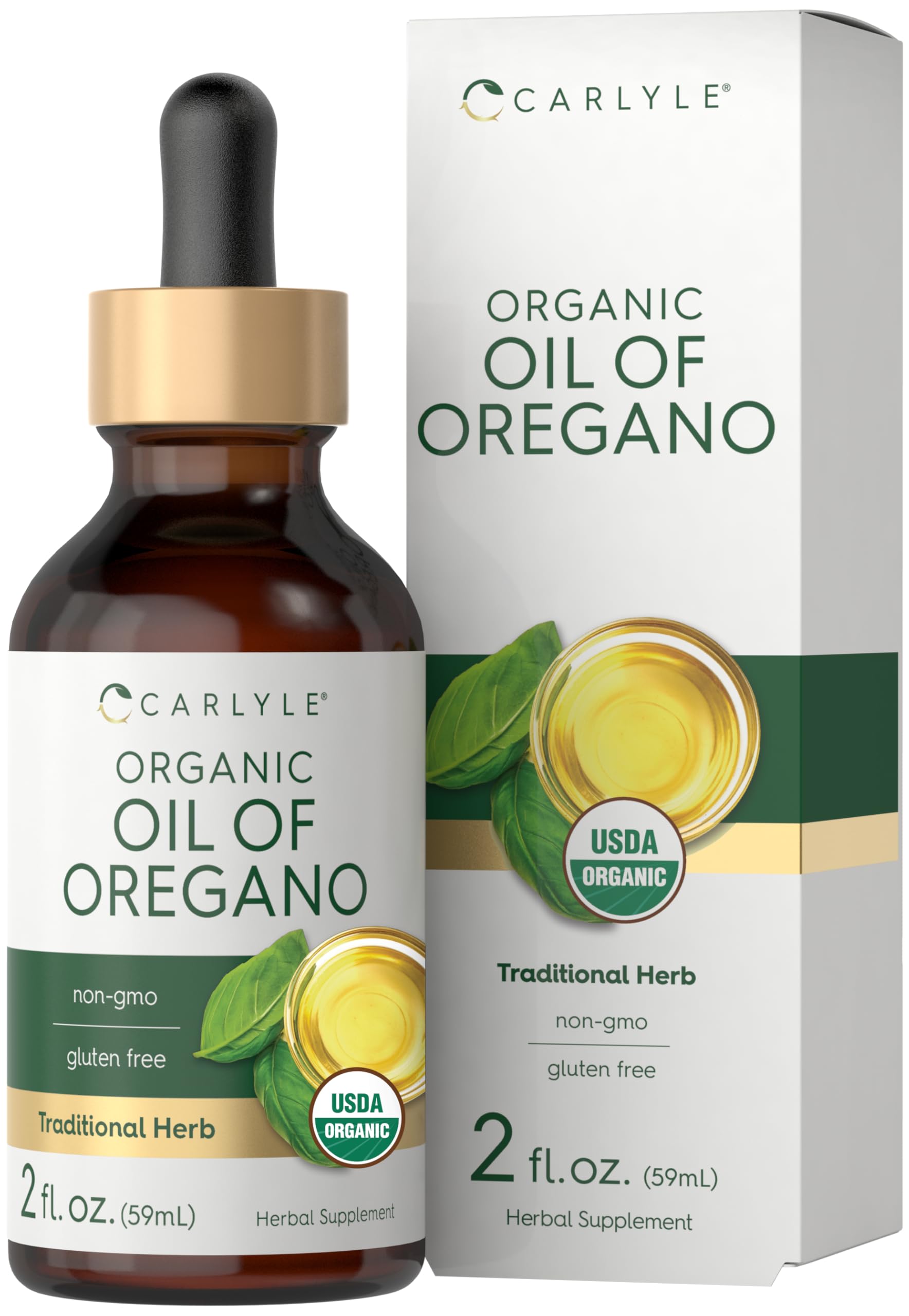Carlyle Organic Oil of Oregano Liquid Drops - 2 fl oz - 1 Year Supply | Vegan Herbal Supplement | Non-GMO, Gluten Free Carlyle buy supplements canada