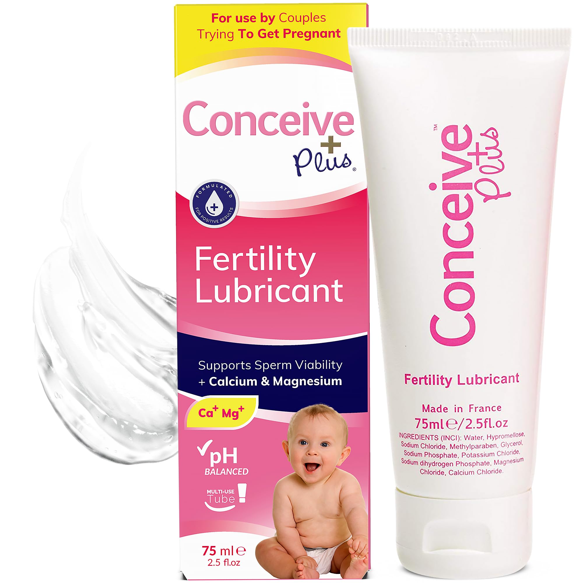 Conceive Plus Fertility Lubricant - Fertility Friendly Lube for Couples Trying to Conceive, 75ml / 2.5 fl oz CONCEIVE PLUS buy supplements canada