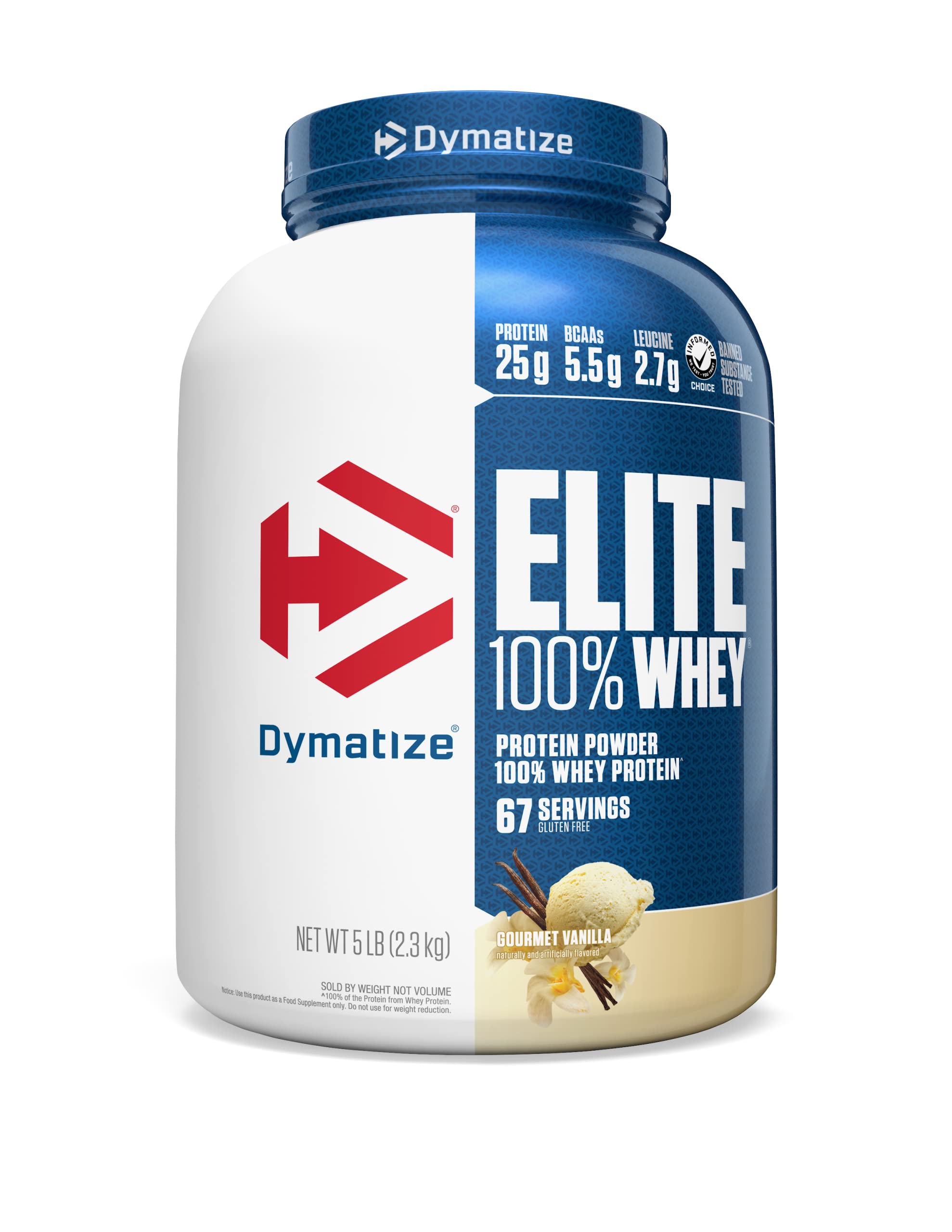 Dymatize Elite 100% Whey Protein Powder, 25g Protein, 5.5g BCAAs & 2.7g L-Leucine Dymatize buy supplements canada