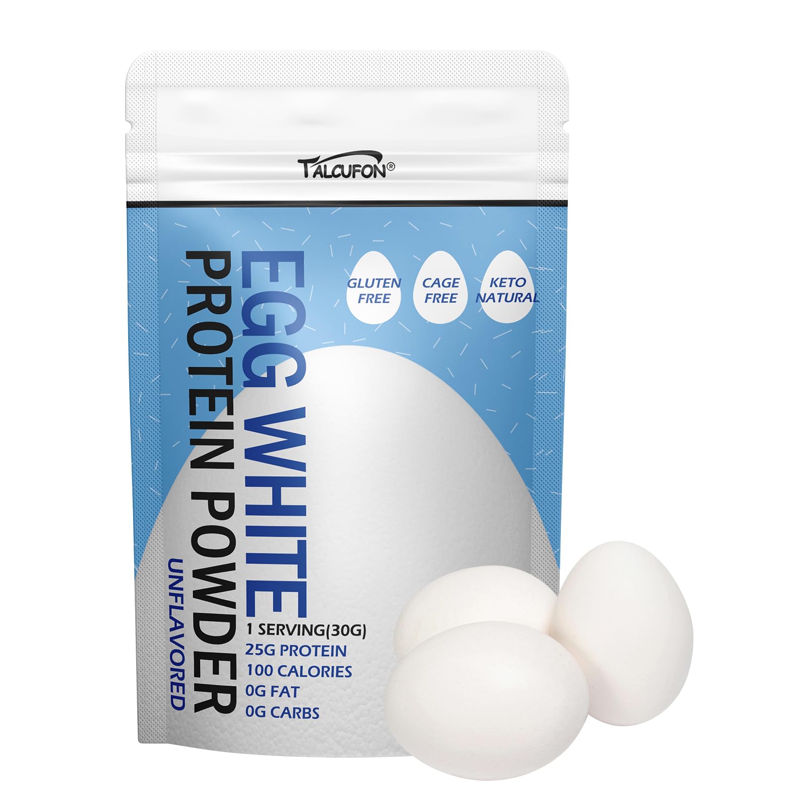 Talcufon Egg White Protein Powder 8 Oz Pasteurized No Additives, High Protein, Gluten-Free Ideal for Baking and Cooking, Unflavored 227G Talcufon buy supplements canada