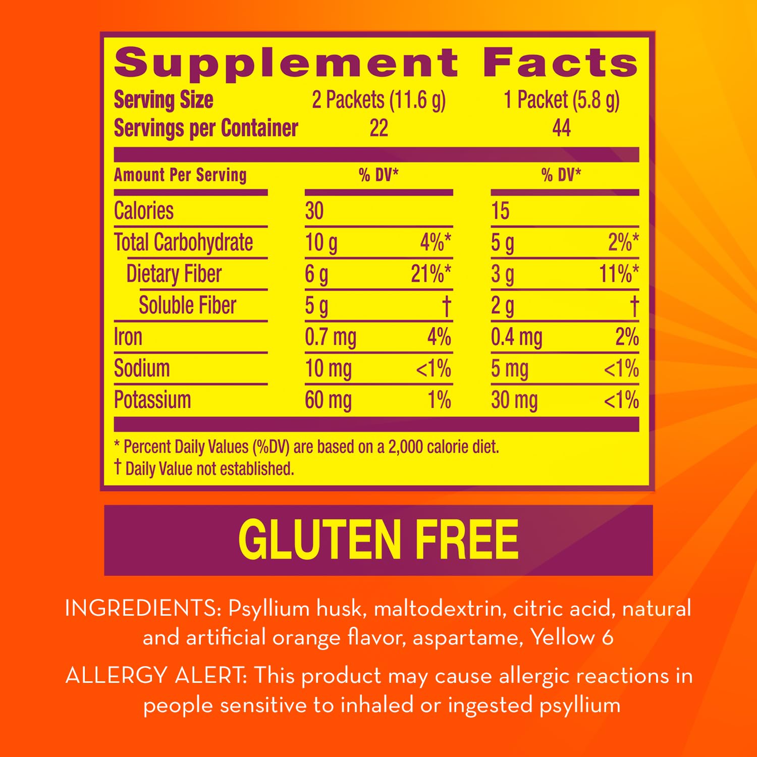 Metamucil On-the-Go Packets, Sugar-Free, 44 Packets, 4-in-1 Psyllium Husk Fiber Supplement, Orange Flavored, Individual Servings Great for Travel Metamucil buy supplements canada