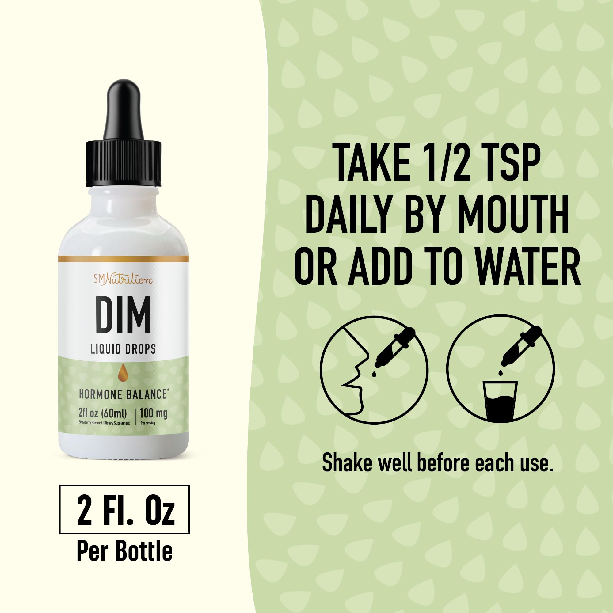 DIM Supplement Liquid Drops 100mg for Estrogen Balance for Women & Men | Hormone Balance SMNutrition buy supplements canada