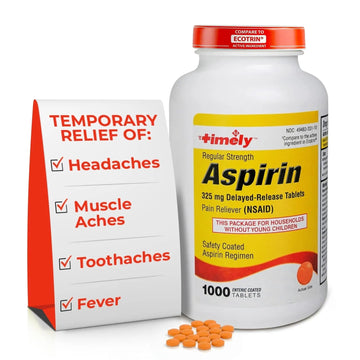 TIME-Cap Labs 1000 Regular Strength Aspirin 325mg – Delayed Release Enteric Coated Tablets for Minor Aches and Pains, NSAID Pain Reliever & Fever Reducer for Adults and Children 12 Years and Older TIME-CAP LABS, INC. buy supplements canada
