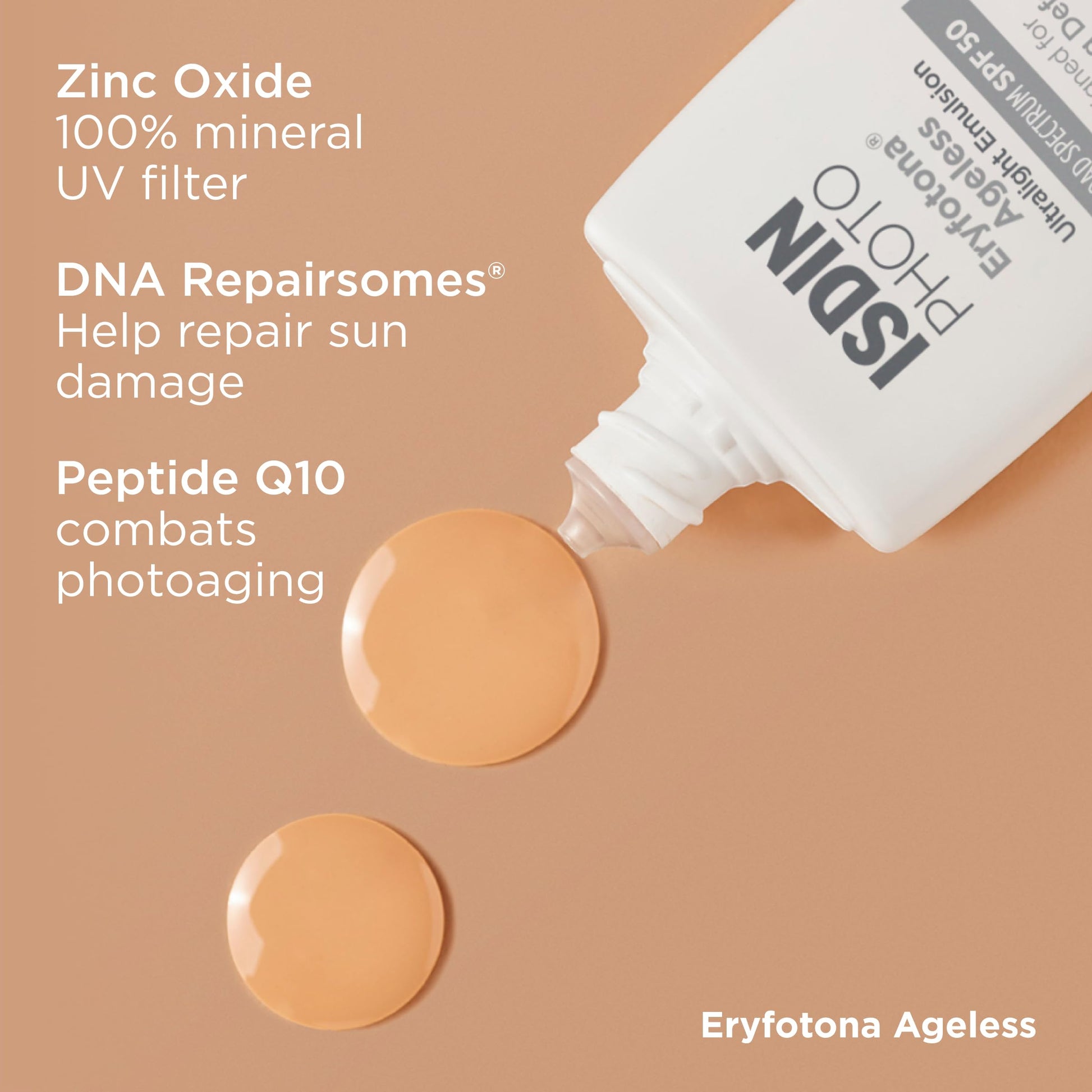 ISDIN Eryfotona Ageless SPF 50 (1.7 Fl Oz) | Tinted Mineral Sunscreen for Face with Zinc Oxide | Anti-Aging Sunscreen with DNA Repairsomes & Vitamin E ISDIN buy supplements canada