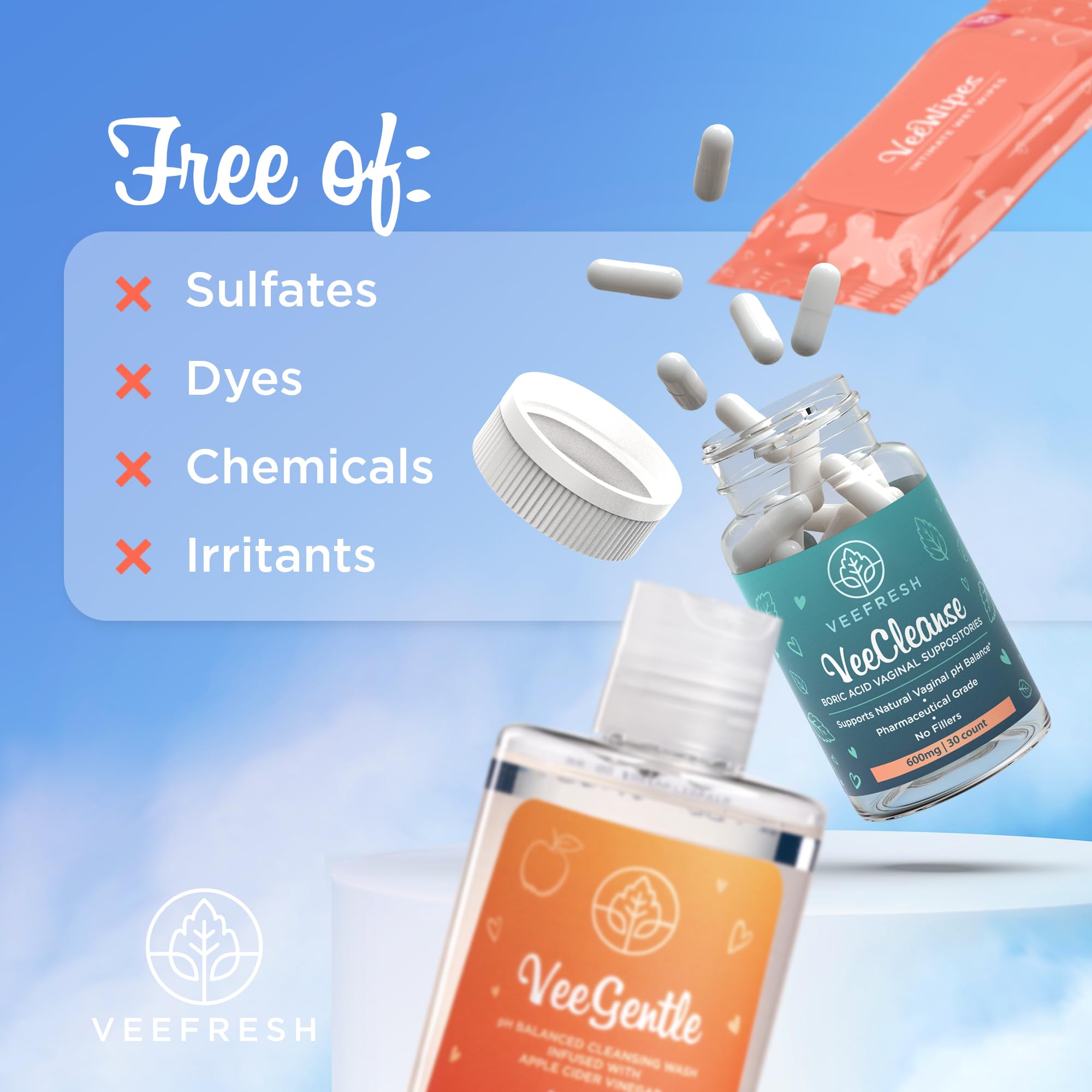 VeeFresh VeePower Bundle - A Convenient Feminine Care Bundle for Any-Time Freshness & Odor Control VeeFresh buy supplements canada