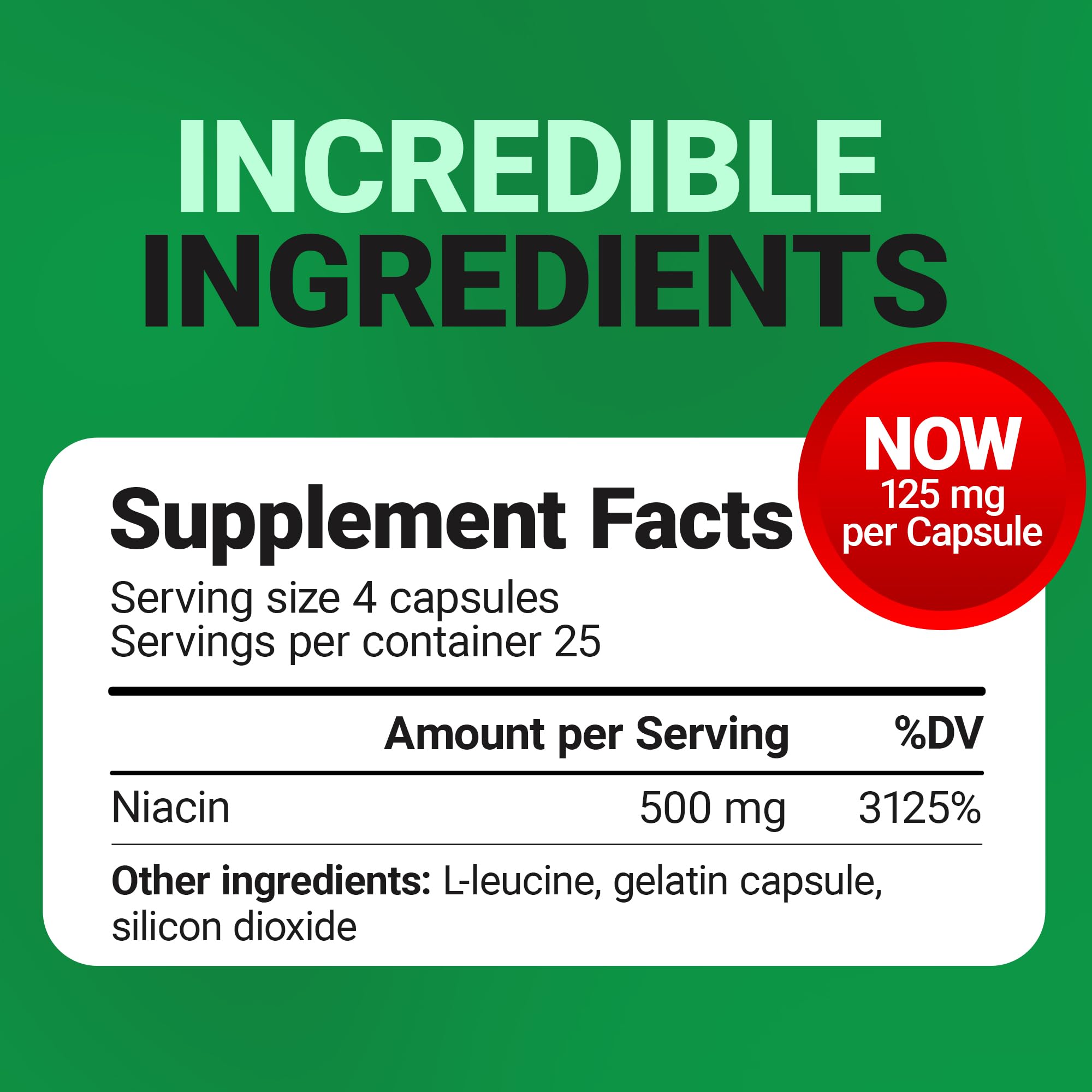Dr. Berg Highly-Potent Niacin 500 mg – Now Only 125 mg per Capsule for Niacin Flush Tolerance Building – Gradually Increase to 500mg a Day – Vitamin B3 for Heart, Brain & Energy Support – 100 Capsules Dr. Berg Nutritionals buy supplements canada
