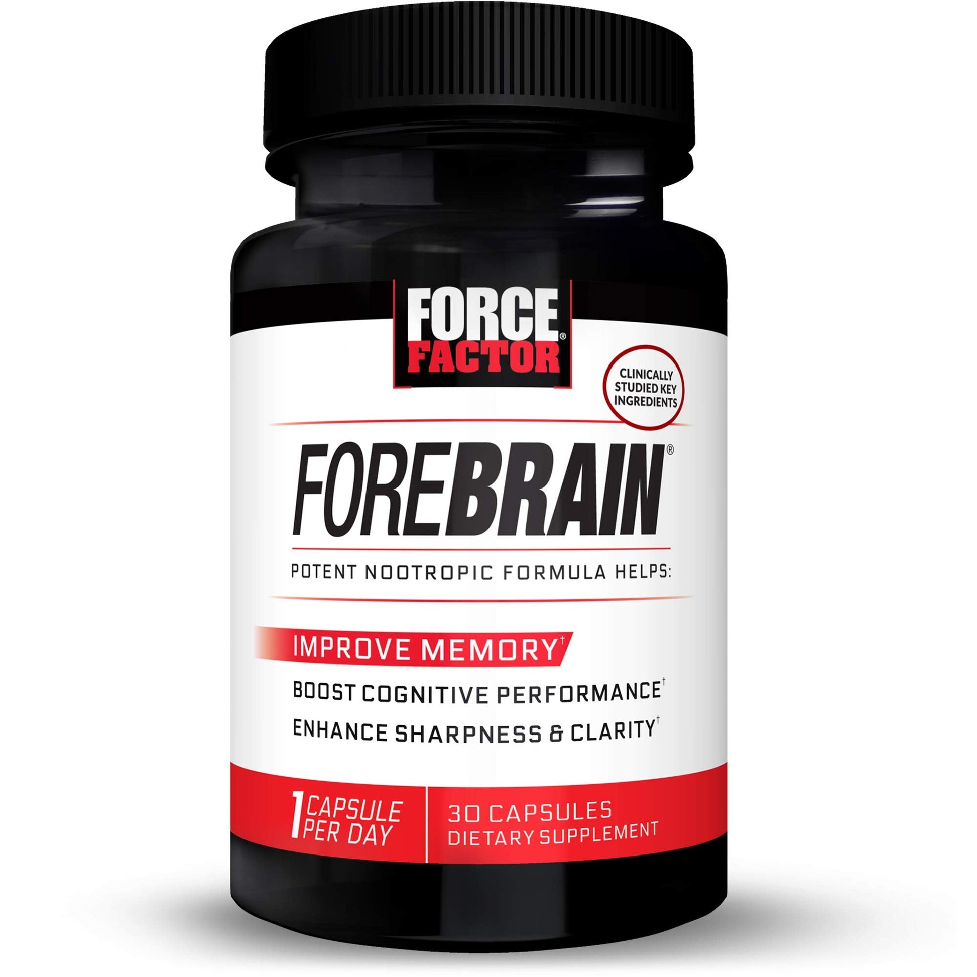 Force Factor Forebrain Nootropic Brain Supplement to Improve Memory, Boost Focus, Increase Mental Energy, and Support Brain Health with Caffeine, Bacopa, and Huperzine A, 30 Capsules Force Factor buy supplements canada