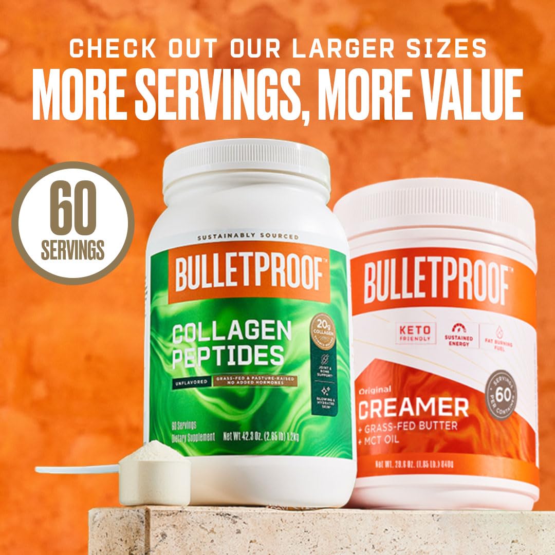 Bulletproof Unflavored Collagen Peptides Powder Packets, Pack of 15, Grass-Fed Collagen Bulletproof buy supplements canada