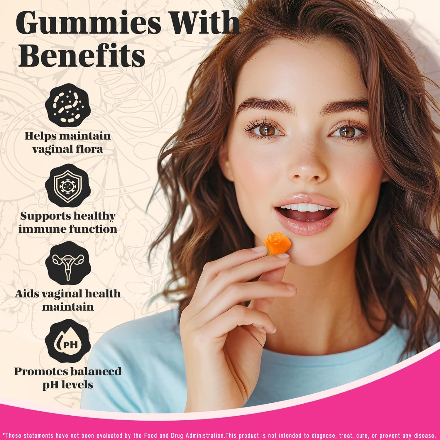 KEDISOM Premium Feminine Balance Gummies - for Women’s Health & Wellness - Immune Support - Vegan, Gluten-Free - Hawaiian Pineapple - 60 Gummies - 30 Servings KEDISOM buy supplements canada