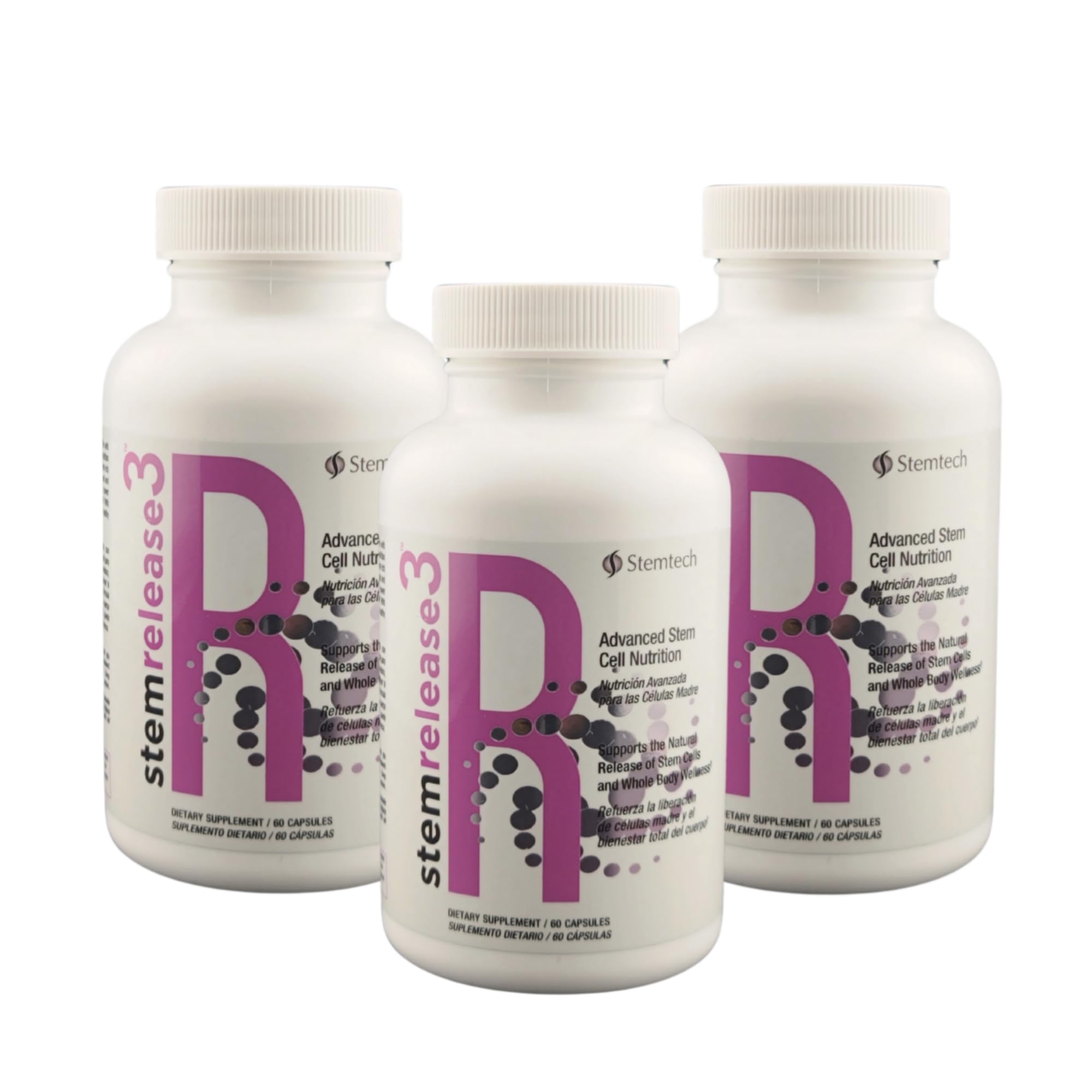 Stemtech Stemrelease3™ Cutting-Edge Stem Cell Nutrition for Natural Renewal and Youthful Vitality, Exclusive Blend for Enhanced Telomere Health 60 Capsules (3 Pack) StemTech buy supplements canada