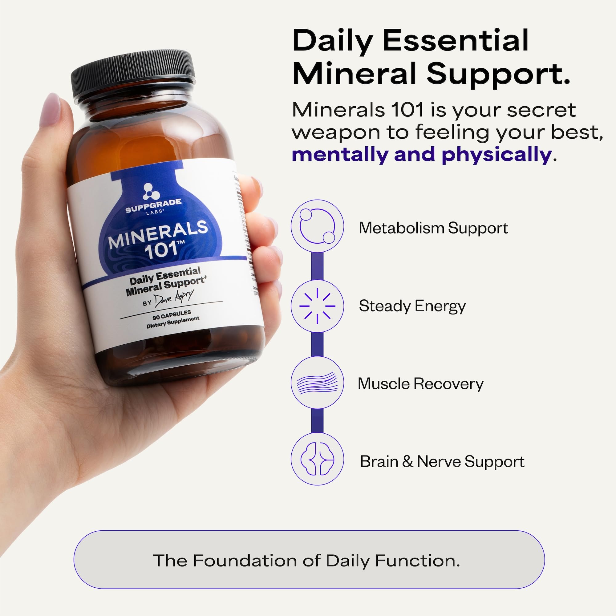 Suppgrade Labs Minerals 101 by Dave Asprey | Daily Essential Mineral Support | Trace Mineral Supplement with Calcium, Magnesium Malate, Chromium, Zinc, Copper, Potassium | 30 Day Supply Suppgrade Labs buy supplements canada