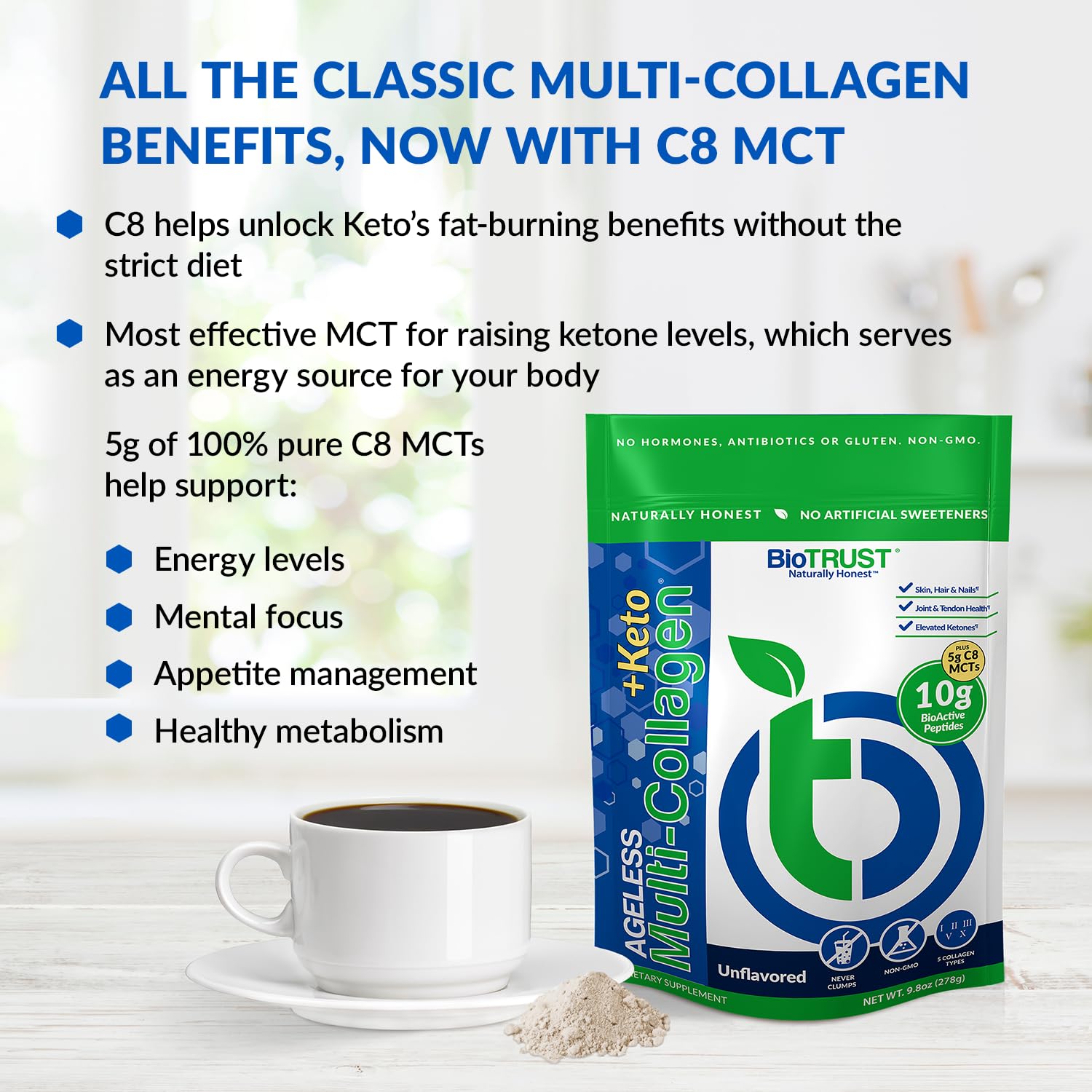 BioTrust Multi-Collagen Protein Powder + Keto MCT Oil – 5 Collagen Types Plus 100% BioTrust buy supplements canada