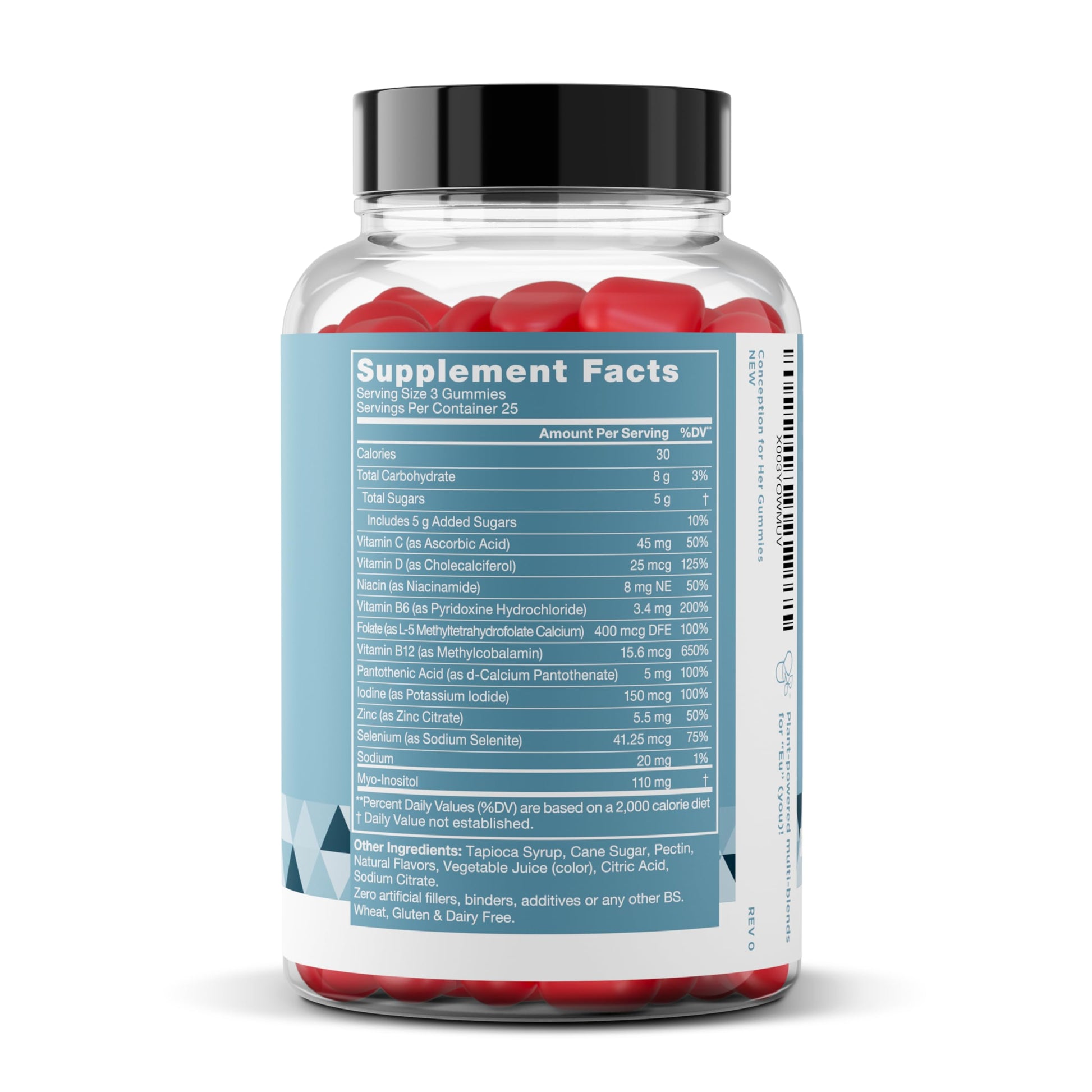 Conception for Her Fertility Gummies - Fertility Supplements for Women with Myo Inositol, Folate & more Essential Nutrients - Delicious Juicy Strawberry Hormone Balance Vitamins, 75 ct Pectin Gummies Eu Natural buy supplements canada