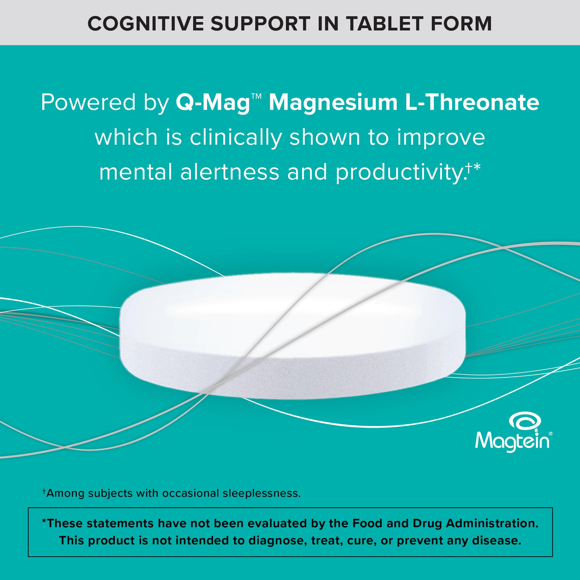Qunol Q-Mag Magnesium L-Threonate Tablets, 2000mg of Magtein to Help Support Cognitive Performance, Improve Mental Alertness & Productivity, Supports Restful Sleep, High Absorption, 60 Count Qunol buy supplements canada