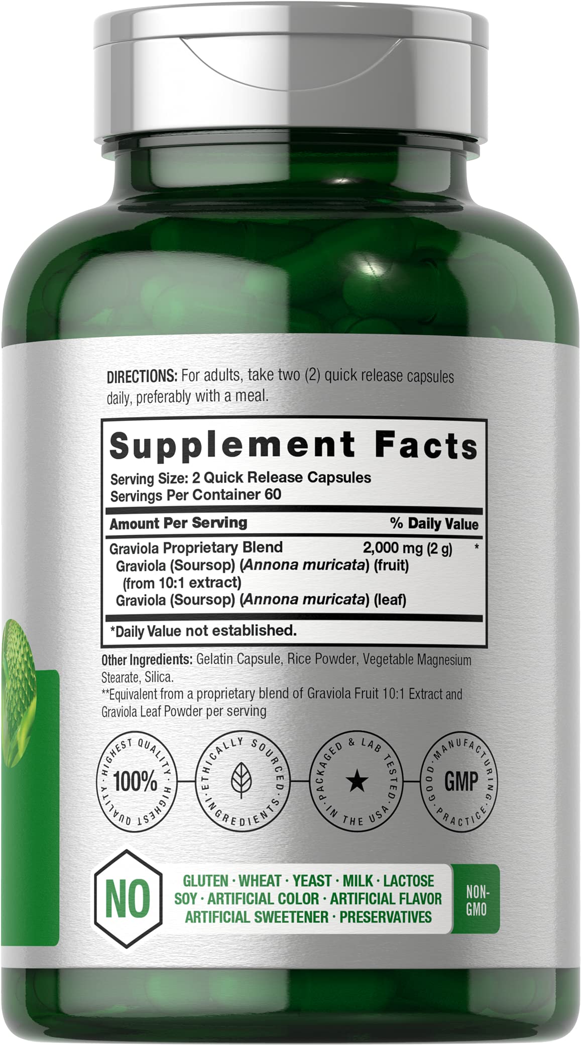 Graviola Extract 2000 mg 120 Capsules With Graviola Proprietary Blend Ingredient Horbäach buy supplements canada