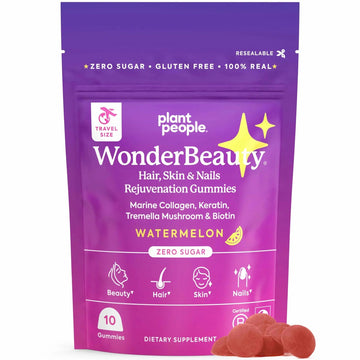 Plant People WonderBeauty Hair, Skin & Nails Rejuvenation Gummies with Tremella Mushroom, Marine Collagen Peptides, Keratin, & Biotin Plant People buy supplements canada