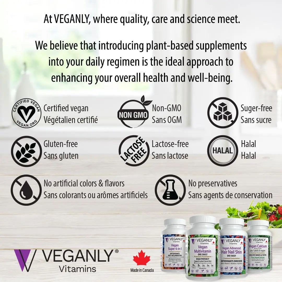 VEGANLY Vitamins Vegan Multivitamin One-Daily, (90 Veg Tablets). Complete Nutrition Support for Plant-Based, Vegan or Vegetarian Diets VEGANLY Vitamins buy supplements canada