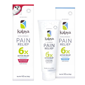 Kalaya 6X Pain Relief Arnica Cream with Massager and 6X Extra Strength Pain Relief Cream Kalaya Naturals buy supplements canada