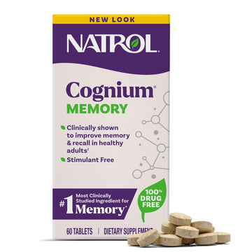 Natrol Cognium Memory, Brain Health Supplements for Adults, Brain Memory Supplements, Enhances Mental Agility in Healthy Adults, Natrol buy supplements canada