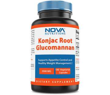 Nova Nutritions 2 Pack Konjac Root Glucomannan Capsules 2000 mg/Serving Veggie Caps Nova Nutritions buy supplements canada
