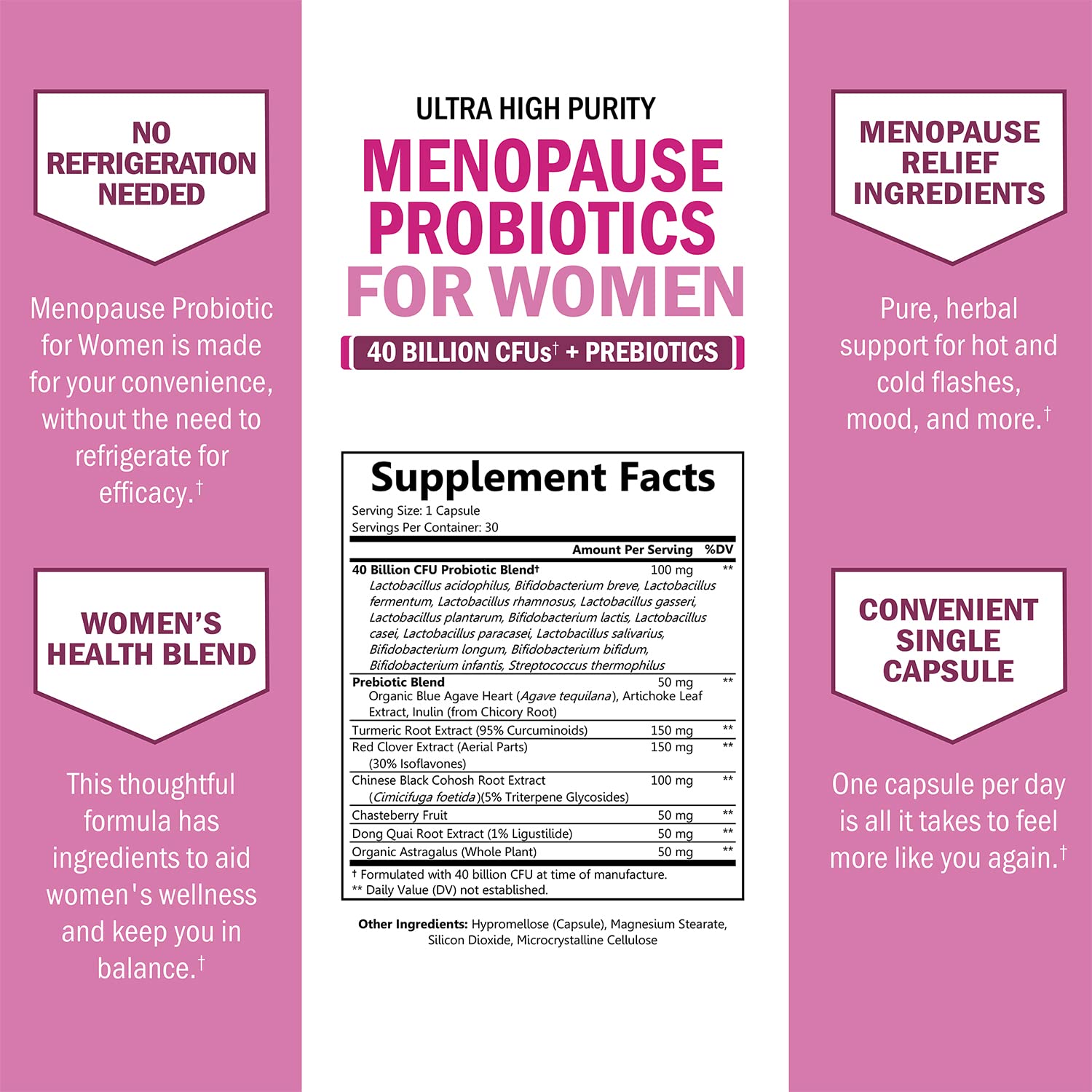 Menopause Support Probiotics for Women - Hot Flashes Night Sweats Mood Swings BioSchwartz buy supplements canada