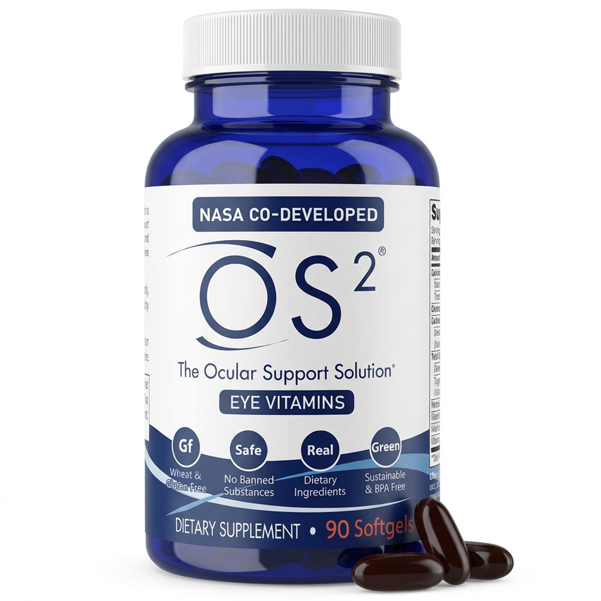 Nugevity OS2 Ocular Support Solution - Patented Eye Vitamins for Macular Health, Dry Eye and Blue Light - Lutein, Zeaxanthin, Omega 3, Astaxanthin and AREDS2 Supplements, Co-Developed by NASA, 90 ct Nugevity buy supplements canada
