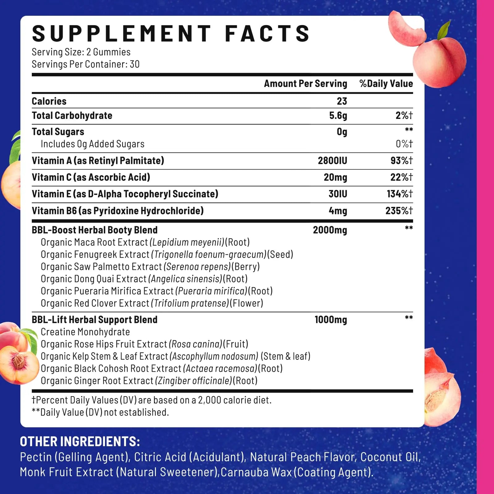 Jovariquethor Booty Gummies for Women - BBL Gummies with Multivitamins and Herbal Extracts - Peach Flavor - 60 Count Jovariquethor buy supplements canada