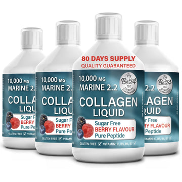 4 Pack Marine Collagen 2.2 Liquid 10000mg Sugar Free Ready to Drink Berry Flavour Best4Group buy supplements canada