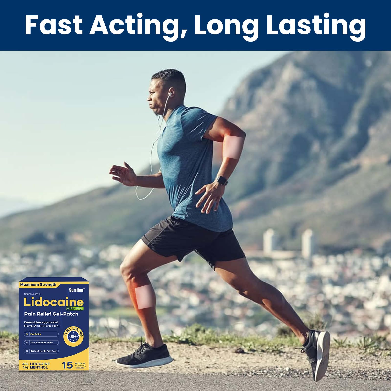 Sumifun 4% Lidocaine Patches Plus 1% Menthol - 15 Counts Maximum Strength OTC Pain Relief Patches for Back Ache Stiff Neck Joint Pain Muscle Soreness Topical Analgesic Sumifun buy supplements canada