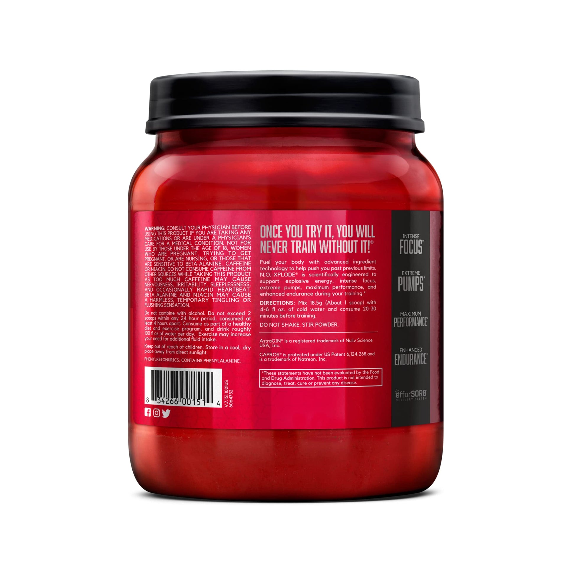 BSN N.O.-XPLODE Pre Workout Supplement with Creatine, Beta-Alanine, and Energy BSN buy supplements canada